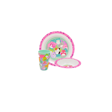 Squishmallows 3-Piece Plastic Dinner Set for Kids – BPA-Free – Indian Grocery UK